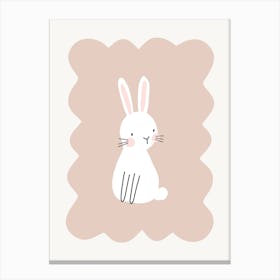 Scallop Edge Bunny Canvas Print