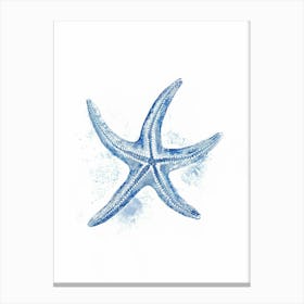 Blue Starfish Watercolor Beach House Canvas Print