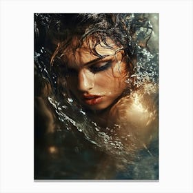 Underwater Portrait Of A Woman Canvas Print