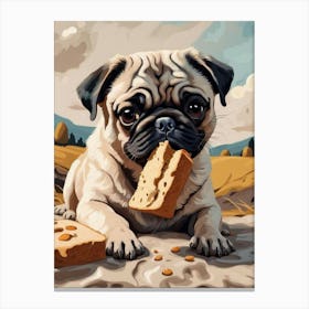 Pug Dog Painting 1 Canvas Print