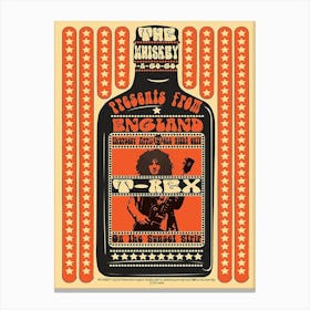 T Rex Concert Poster By Daltsteezy Canvas Print