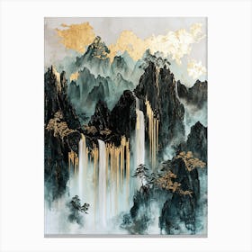 Rockies Gilded Timeless Abstract Canvas Print