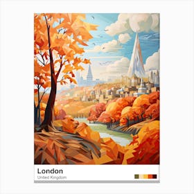 London View   Geometric Vector Illustration 4 Poster Canvas Print