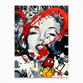 Marilyn Monroe Paintings Fashion Canvas Print