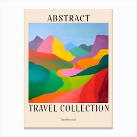 Abstract Travel Collection Poster Liechtenstein 1 Canvas Print