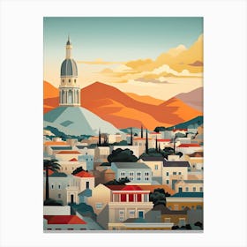 Cape Town, South Africa, Graphic Illustration 2 Canvas Print