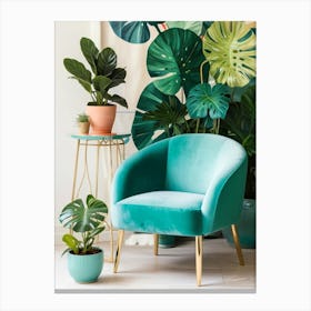 Tropical Living Room Canvas Print