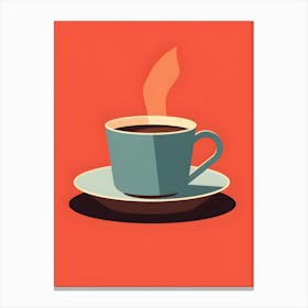 Minimalistic Cup Of Coffee 2 Canvas Print