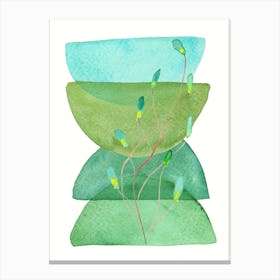 abstract green mood Canvas Print