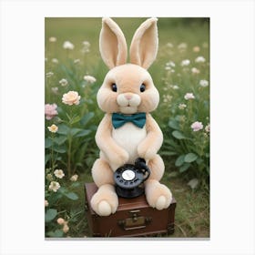 Bunny Phone Canvas Print