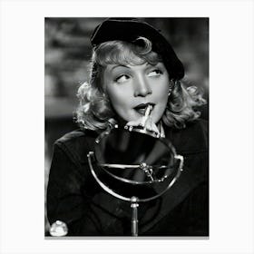 Marlene Dietrich Lipstick Canvas Print