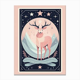 Deer Tarot Card Style  Canvas Print