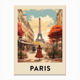 Vintage Travel Poster Paris 6 Canvas Print