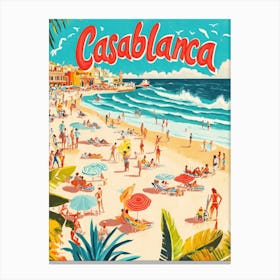 Aihrgdesign A 1970s Inspired Travel Poster For Casablanca 4 Canvas Print