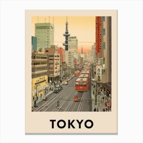 Tokyo 4 Vintage Travel Poster Canvas Print