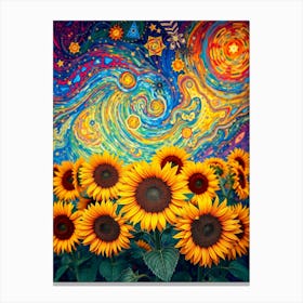 Sunflowers In The Sky Canvas Print