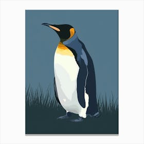 Emperor Penguin Oamaru Blue Penguin Colony Minimalist Illustration 4 Canvas Print