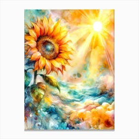 Sunflower Painting Canvas Print