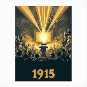 Aihrgdesign A Nostalgic Poster For An Early 1915 Cinema Scree Ee8b73ff Bf55 4371 8495 46e52620d89a 2 Canvas Print