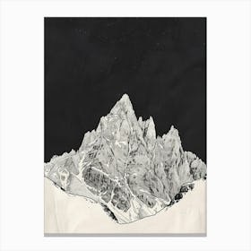 Scafell Mountain Line Drawing 5 Canvas Print