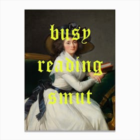Busy Reading Smut Renaissance Painting Canvas Print