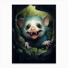 Adorable Chubby Hissing Possum 1 Canvas Print
