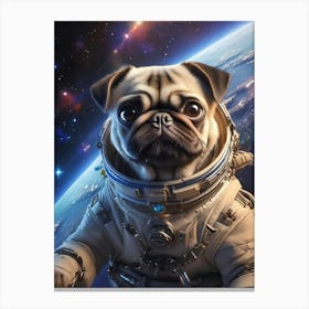 Pug in Space Canvas Print