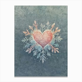 Snowflake Heart 2 Canvas Print
