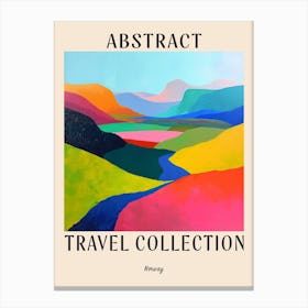 Abstract Travel Collection Poster Norway 2 Canvas Print