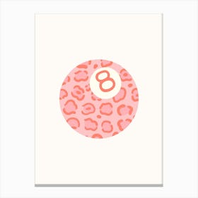 Pink Leopard Billiard Ball Poster Toile