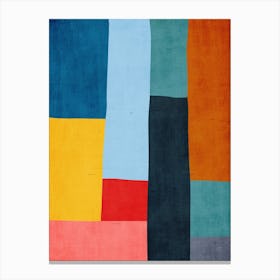 Colorful Mid Century Patchwork B Canvas Print