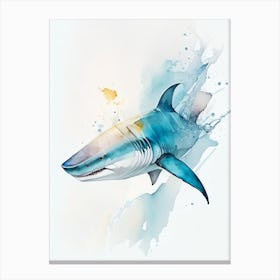 Nurse Shark Watercolour Canvas Print