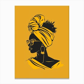 African Woman In Turban 19 Canvas Print