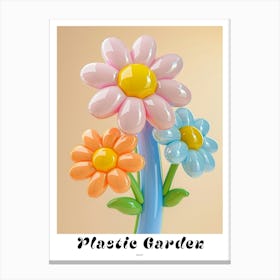 Dreamy Inflatable Flowers Poster Daisy 3 Canvas Print