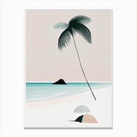 Seychelles Beach Simplistic Tropical Destination Canvas Print