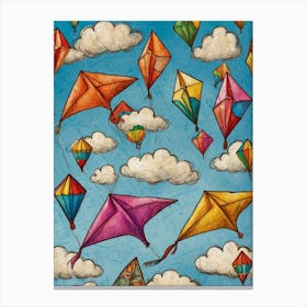 Kites In The Sky 2 Canvas Print