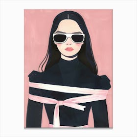 Girl In Sunglasses 7 Canvas Print