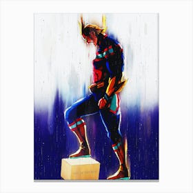 All Might Boku My Hero Out Of The Box 1 Canvas Print
