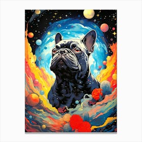 French Bulldog In Space Canvas Print