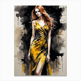 Yellow Dress Canvas Print