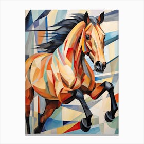 A Horse Painting In The Style Of Cubist Techniques 3 Canvas Print