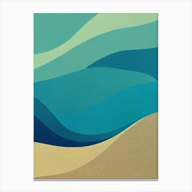 Waves On The Beach Canvas Print