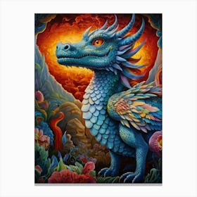 Blue Dragon 5 Canvas Print