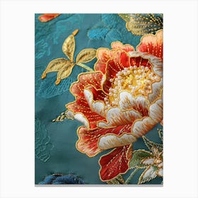 Chinese Floral Embroidery 1 Canvas Print