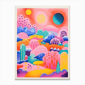 Abstract Landscape Risograph Style 1 Canvas Print