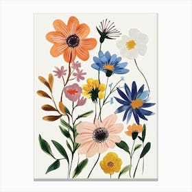 Painted Florals Cosmos 1 Canvas Print