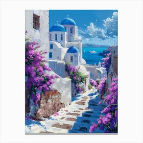 Beautiful Santorini Greece Wall Art 19 Canvas Print