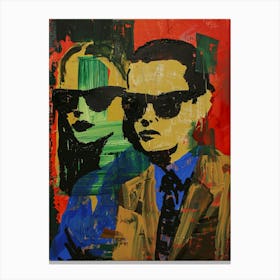 'Two People In Sunglasses' Canvas Print