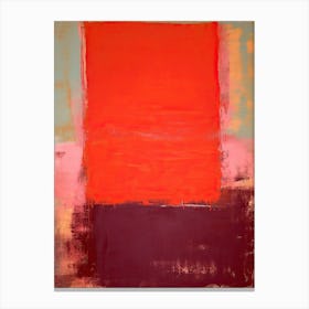 Red Tones Abstract Rothko Quote 1 Canvas Print