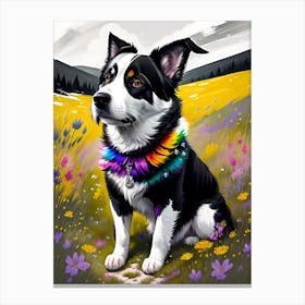 Rainbow Dog 6 Canvas Print